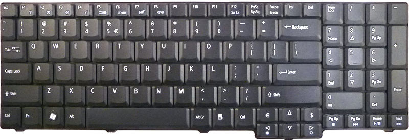 Replacement Laptop Keyboard for ACER Aspire 5536-5773 US Layout Black